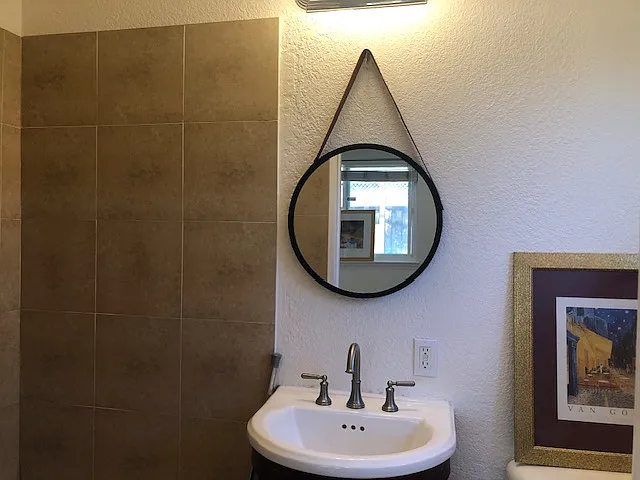 Master bathroom with a walk in shower