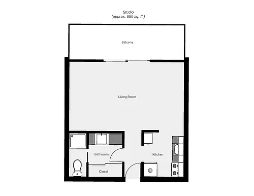 Floor plan Studio