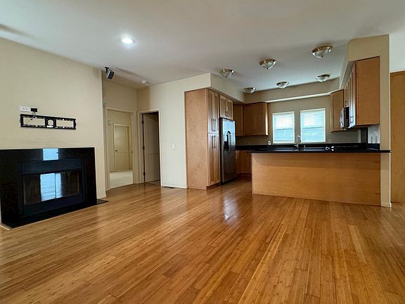 Living room open to kitchen.