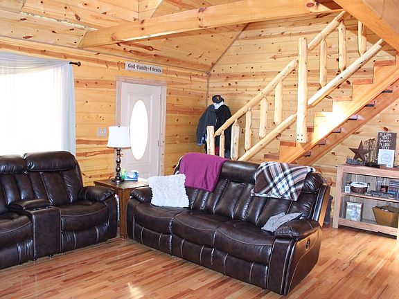 Living area facing the front entry way