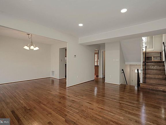 Newly refinished hardwood floors on main level