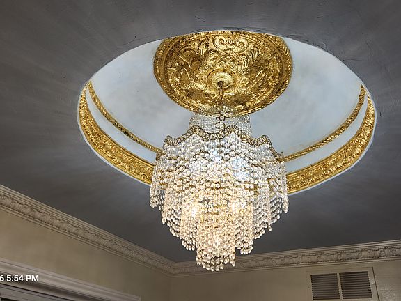 Chandelier entry room