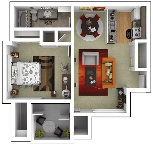 Floor plan Residence 1 Upgraded