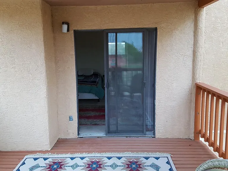 sliding doors out to 2nd floor deck