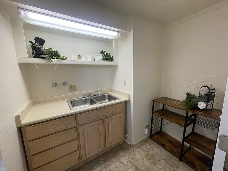 kitchen sink and storage