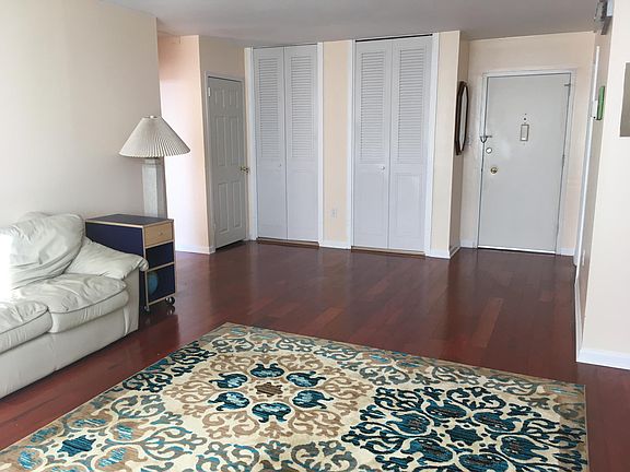 Living room with closets