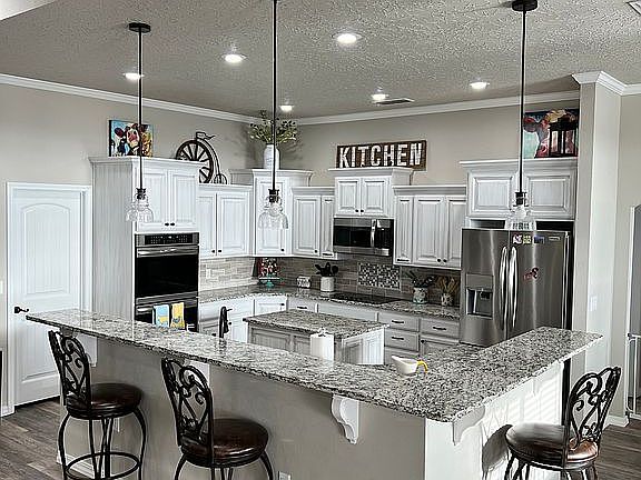 Huge kitchen with island.