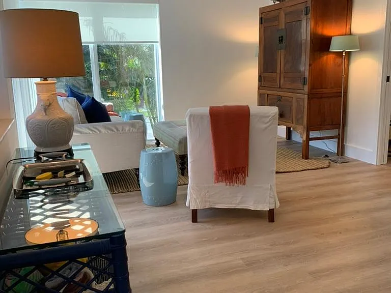 Foyer and living