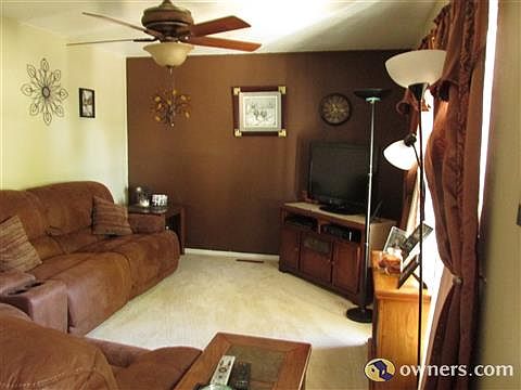 Living room, new carpet