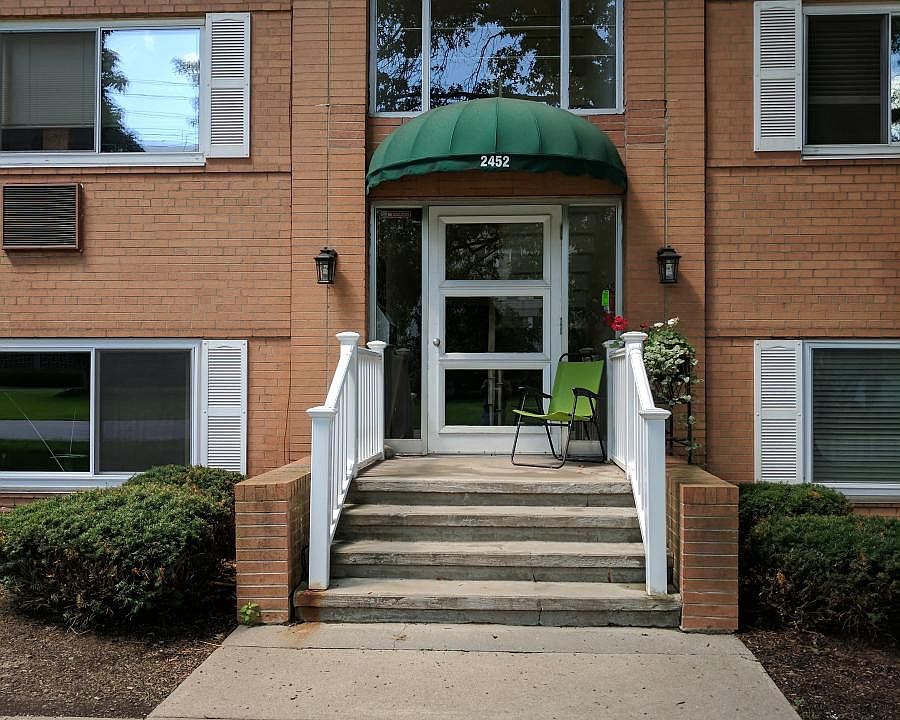 Front door on Clover St.