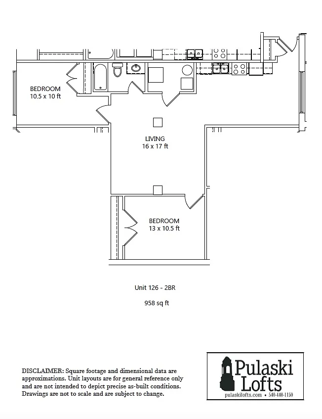 Floor plan Two Bedroom 126