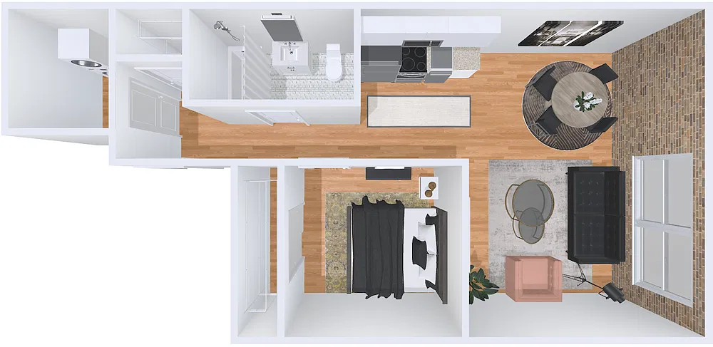 Floor plan 1bd/1b 20