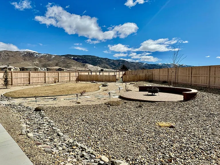 Large backyard situated on 1/3 of an acre