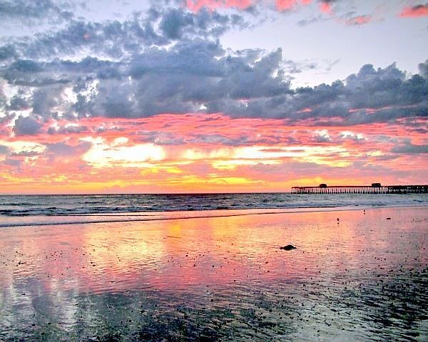 Colorful sunset at T Street beach