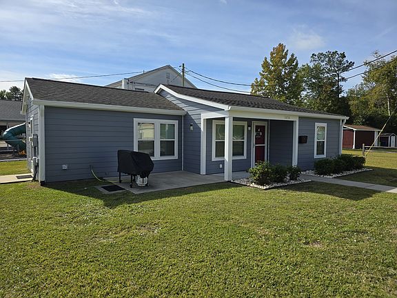 Front view of house from left side