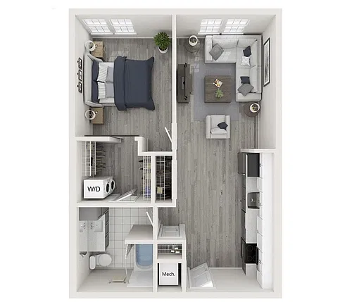 Floor plan *The Mainstream - Income Restricted*