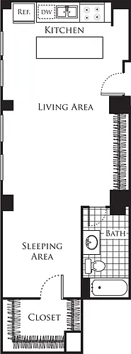 Floor plan Studio A1
