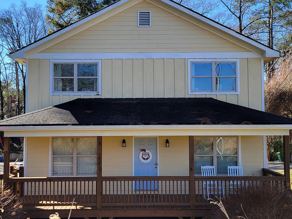 Front of the house with large deck