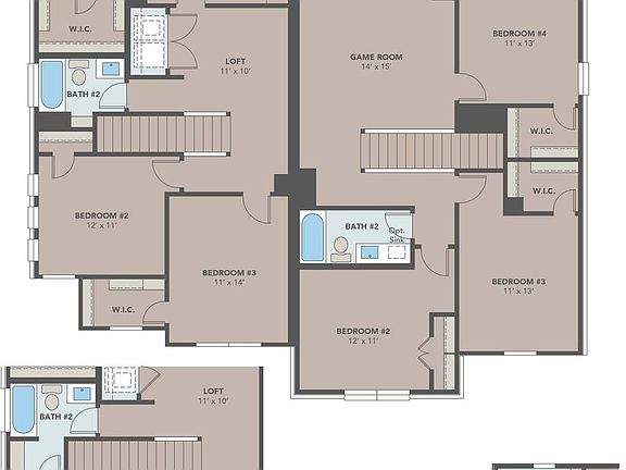 Townhomes Second Floor Plans
