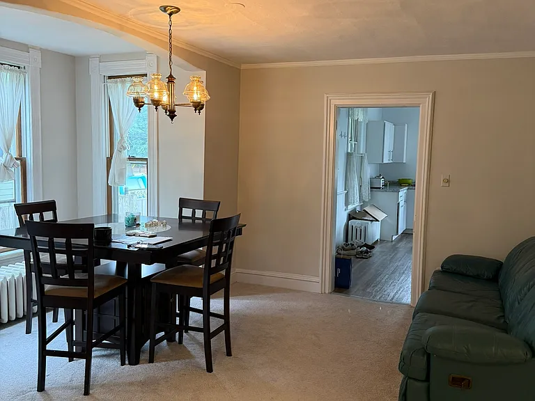 Looking from the living room into the dining room.