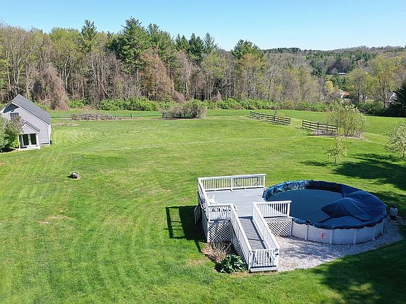 Above ground pool with deck