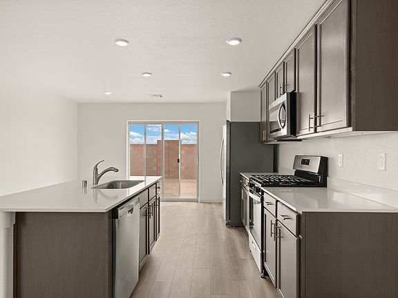 Each kitchen comes with stainless steel appliances included.
