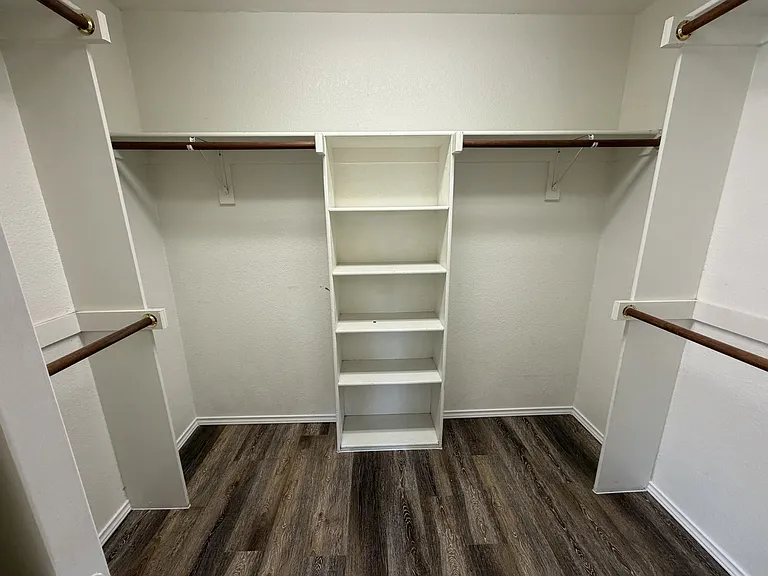 New floor in Primary closet.