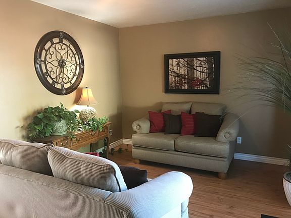 Living room with bay window