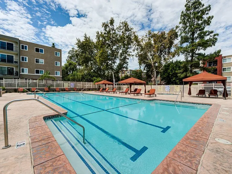 Pool with Resort-Style Cabanas