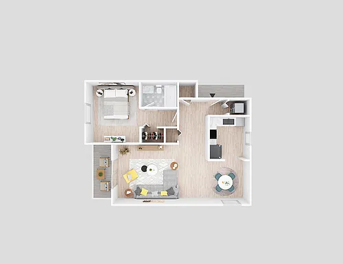 Floor plan 1 Bedroom 1 Bathroom