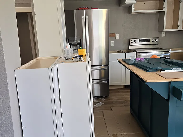 Kitchen remodel prior to completion