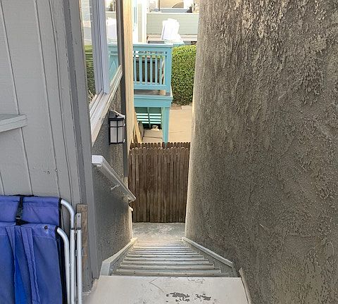 Entry stairs from side of house