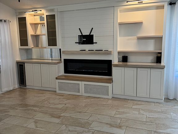 Custom built in area in living room