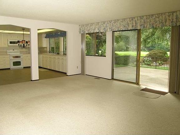Large family room with slider to patio