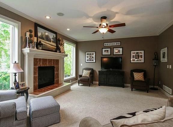 Cozy Family Room Looking out to Treed back!