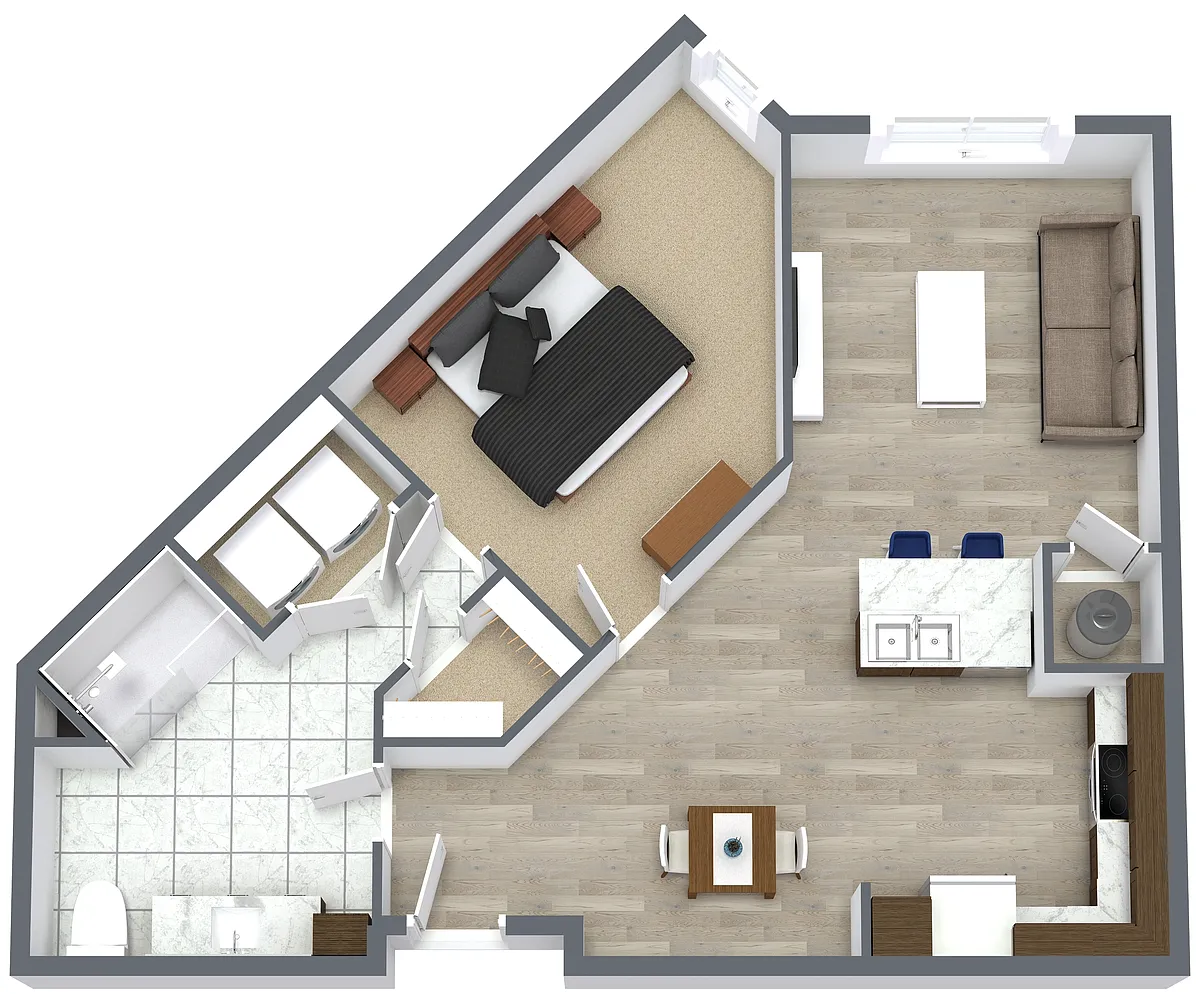 Floor plan One Bedroom