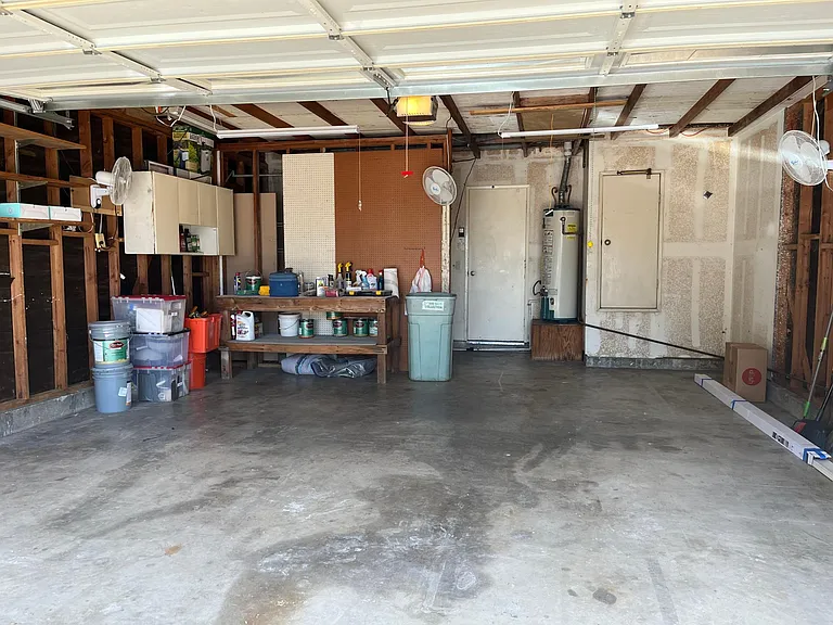 Oversized 2 car garage with Laundry hookups and garage door opener
