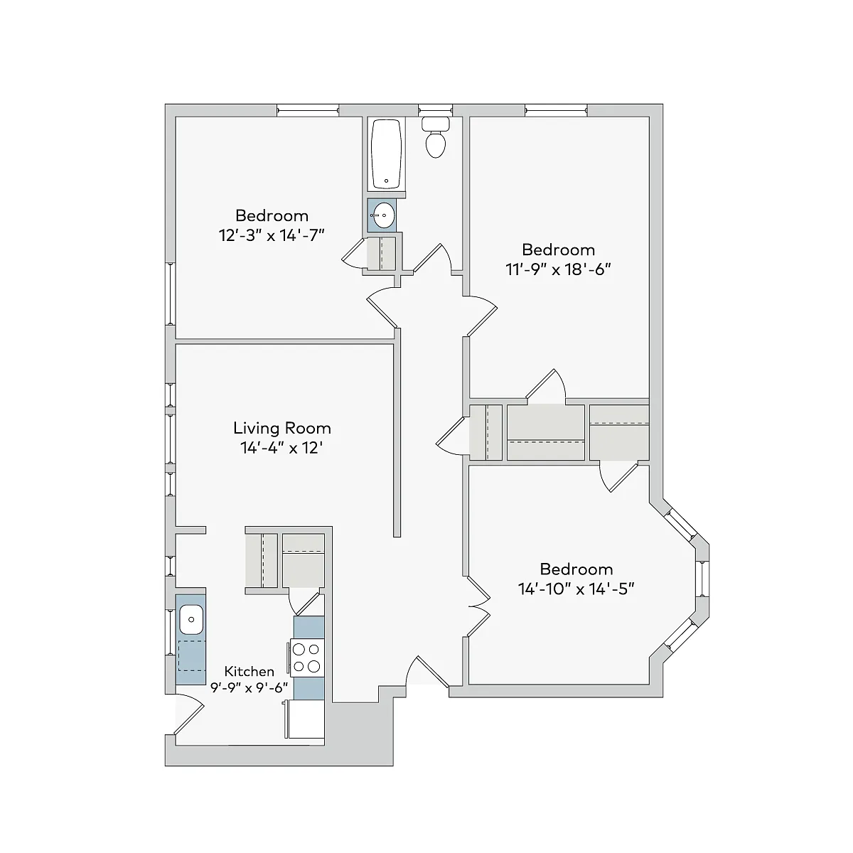 Floor plan van-3be