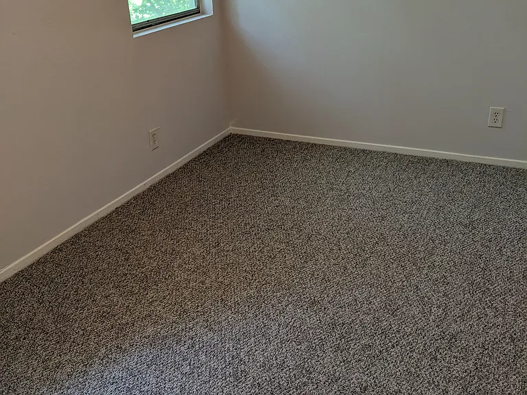 Master bedroom view to window.