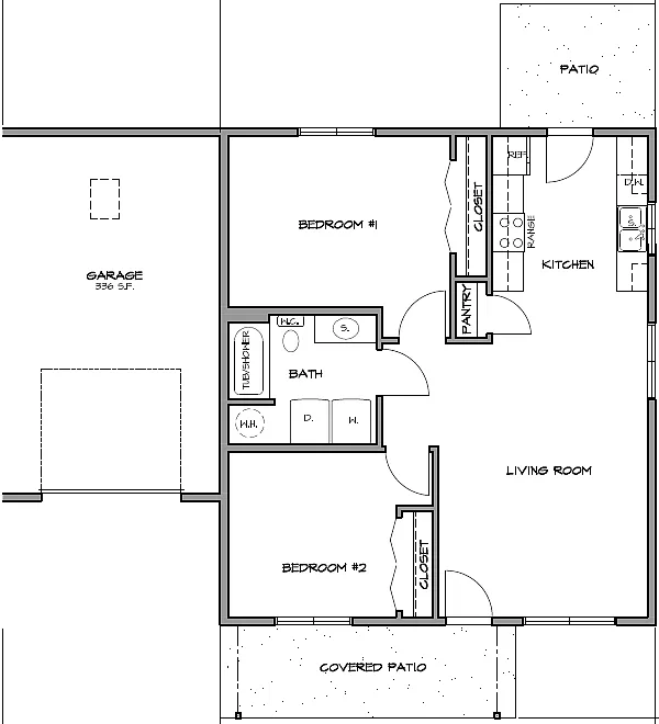 Floor plan 2 Bed Single Level