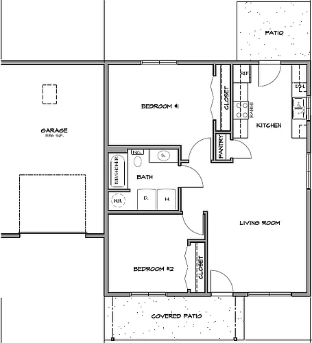 Floor plan 2 Bed Single Level
