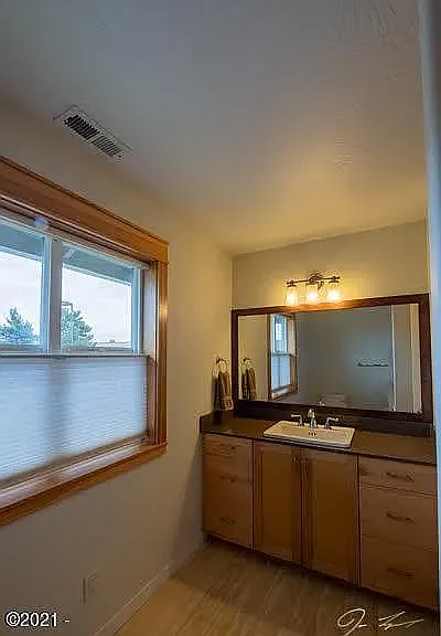 Second Full Bathroom Sink with Quartz Counters.