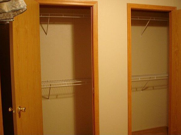 wall to wall closets in both bedrooms