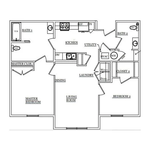 Floor plan 2 Bedroom