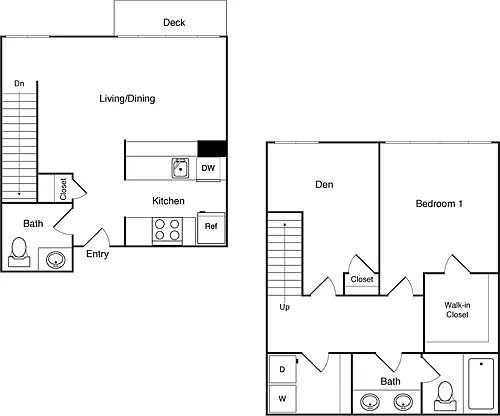 Floor plan 2 Bed 227 - SE