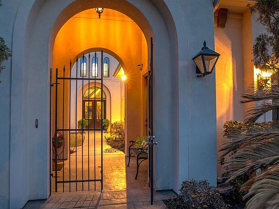 Gated Courtyard entrance at twilight
