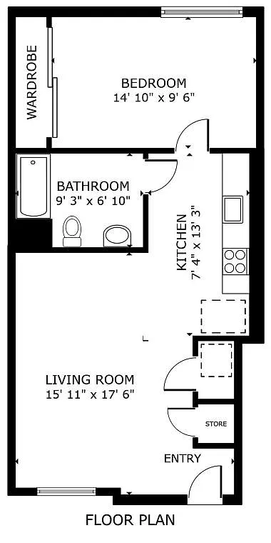 Floor plan 1X1