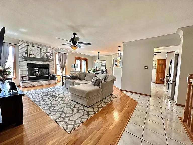 Living Room and Fireplace