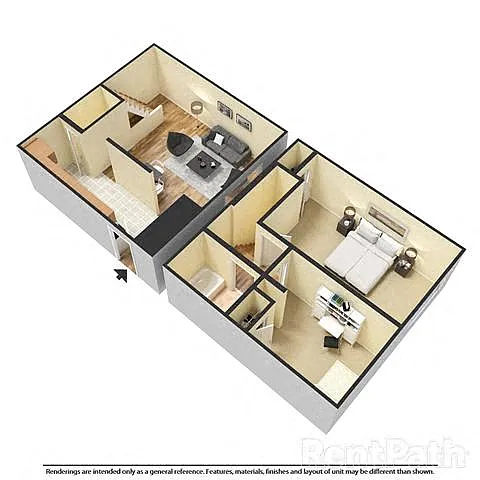 Floor plan Two Bedroom Townhouse