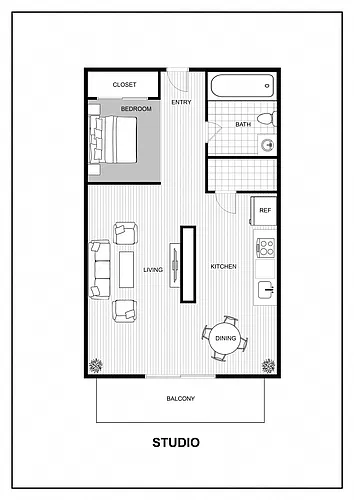 Floor plan Studio